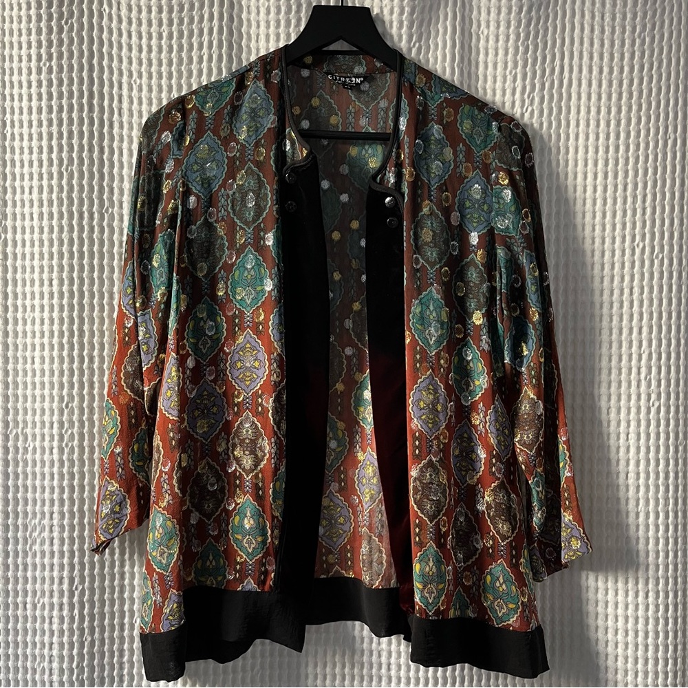 Citron Santa Monica sheer silk jacket